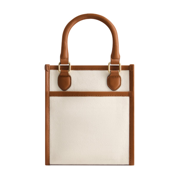 Concept One Tommy Bahama Solid Canvas North South Tote With Leather Trim Natural