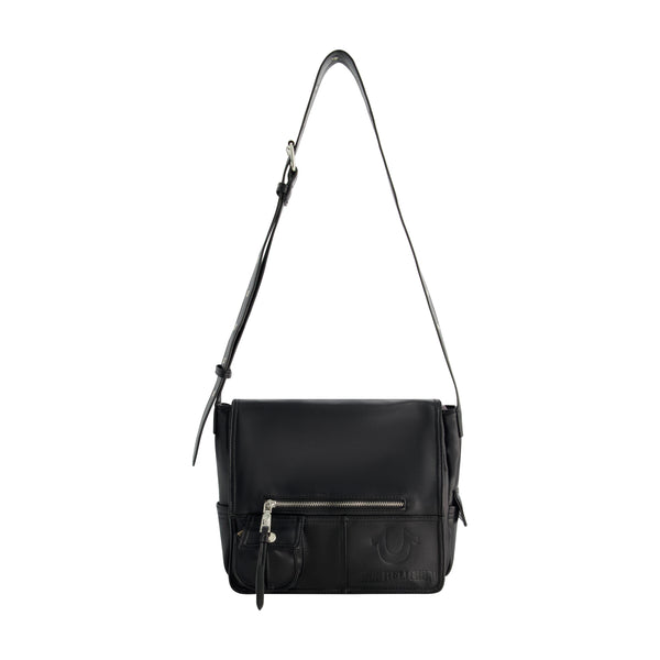 concept one True Religion Classic Messenger Bag BLACK
