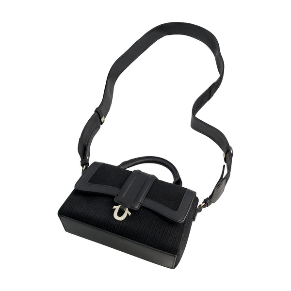 Concept One True Religion CORDOROY MINI SATCHEL BLACK