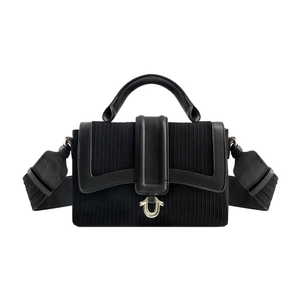 concept one True Religion CORDOROY MINI SATCHEL BLACK