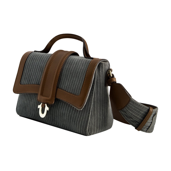 Concept One True Religion CORDOROY MINI SATCHEL GREY