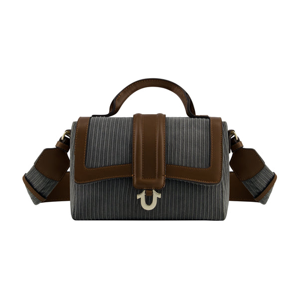 concept one True Religion CORDOROY MINI SATCHEL GREY