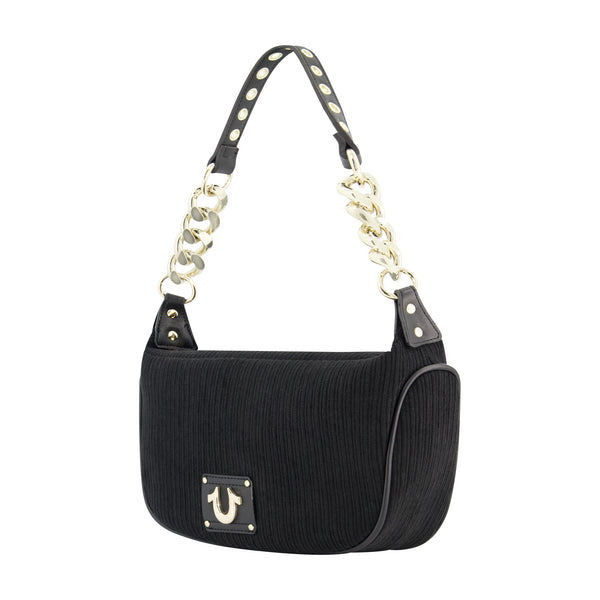 Concept One True Religion Corduroy Chain Hobo Black