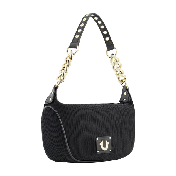 Concept One True Religion Corduroy Chain Hobo Black