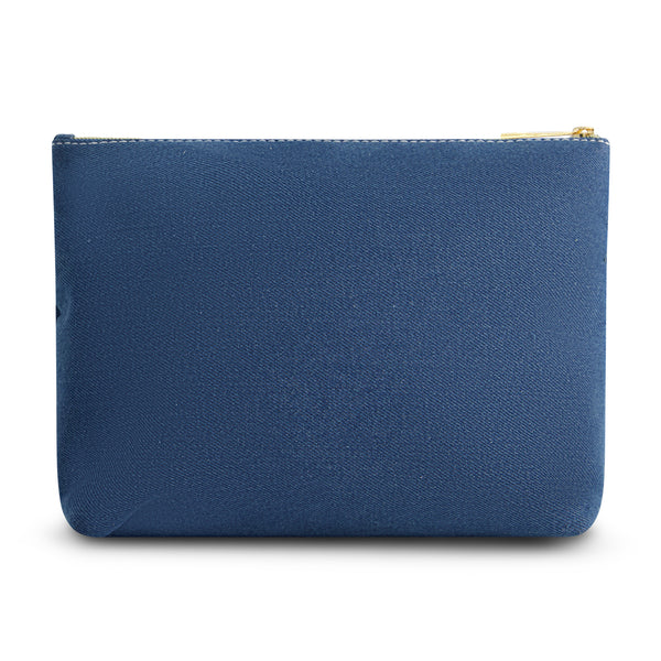 Concept One True Religion Cosmetic Bag With Side Pocket DENIM