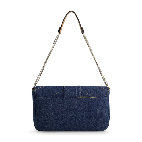 Concept One True Religion Denim Brass Hardware Flap Dark Denim