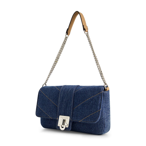 Concept One True Religion Denim Brass Hardware Flap Dark Denim