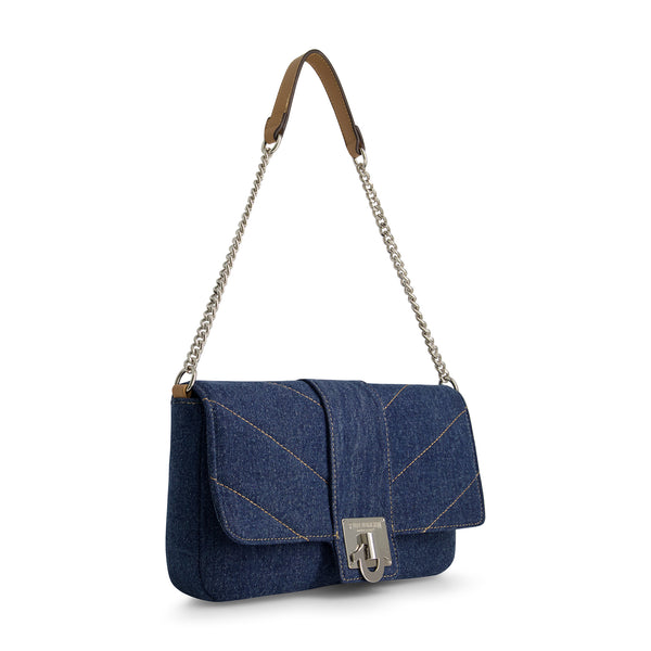 Concept One True Religion Denim Brass Hardware Flap Dark Denim