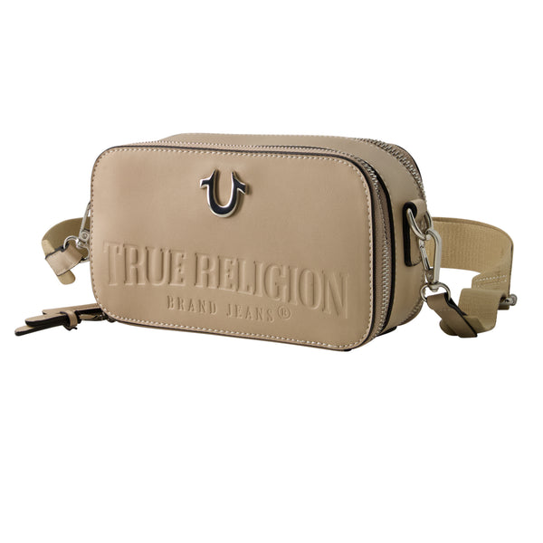 Concept One True Religion Double-Zip Horseshoe Camera Bag Tan