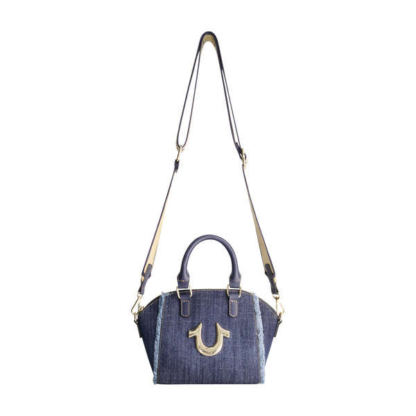 concept one True Religion Frayed Denim Horseshoe Satchel