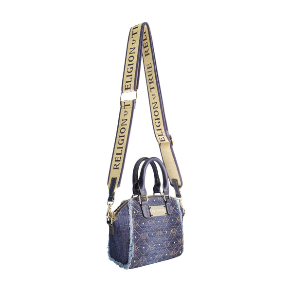 Concept One True Religion Frayed Denim Mini Satchel
