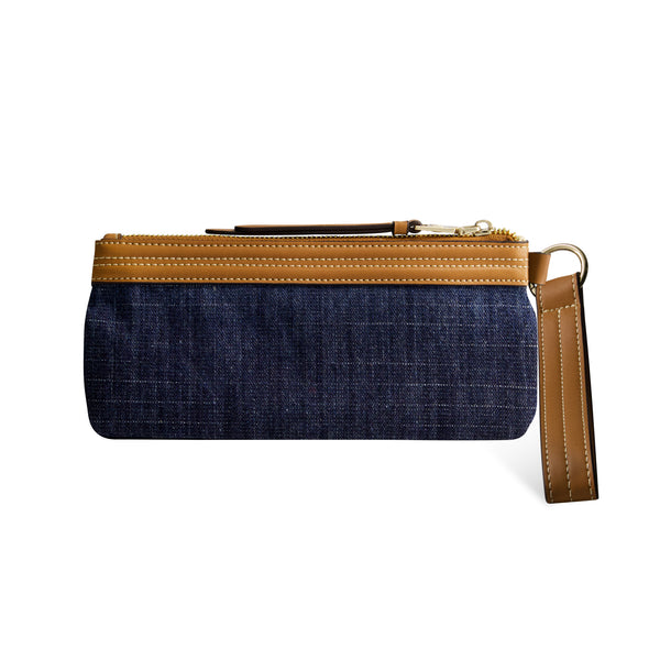 Concept One True Religion Horseshoe Denim Wristlet Wallet DARK DENIM