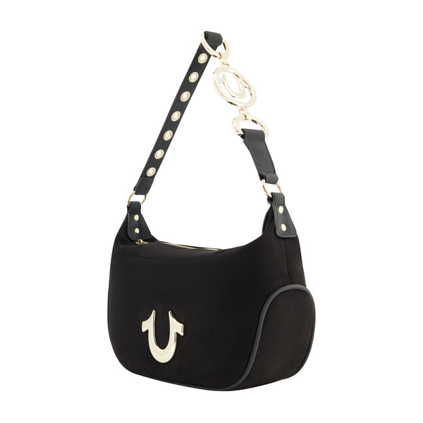 Concept One True Religion Horseshoe Link Eyelet Hobo Black
