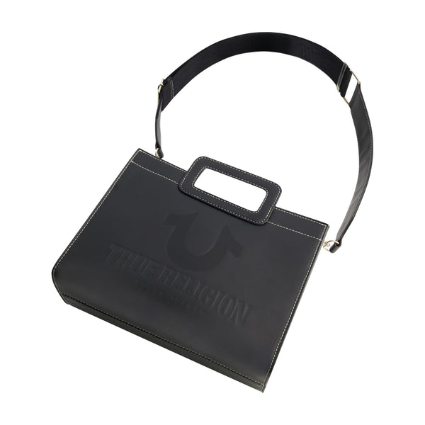 Concept One True Religion Horseshoe Motif Medium Modern Tote BLACK