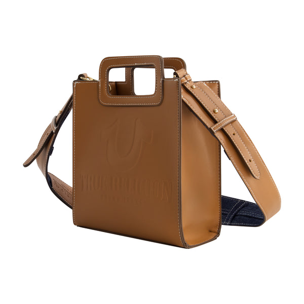 Concept One True Religion Horseshoe Motif North / South Tote COGNAC