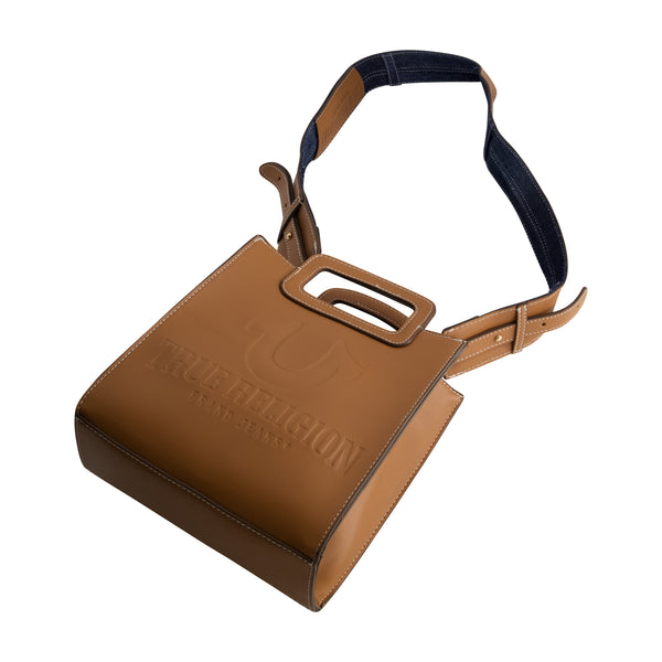 Concept One True Religion Horseshoe Motif North / South Tote COGNAC