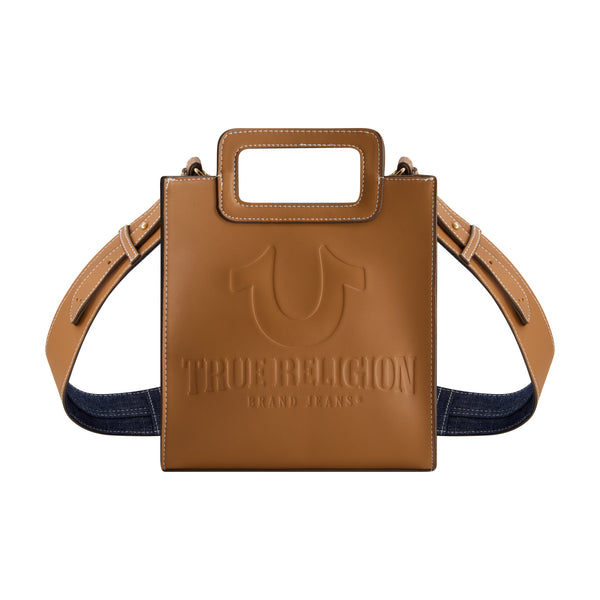 concept one True Religion Horseshoe Motif North / South Tote COGNAC