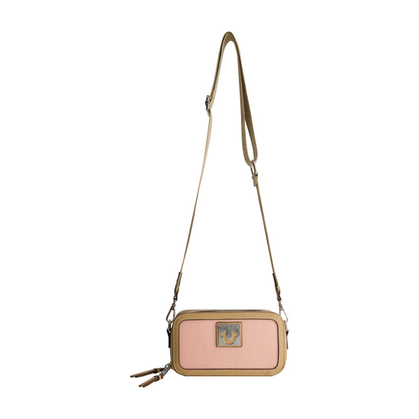 concept one True Religion Horseshoe Plaque Crossbody Camera Bag BLUSH