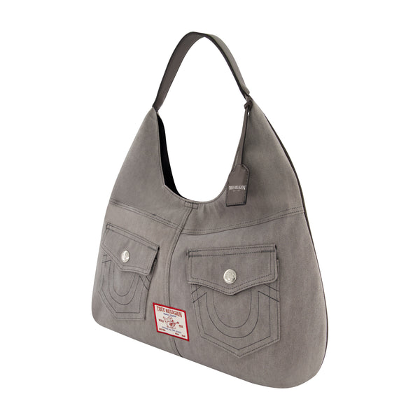 Concept One True Religion Horseshoe Pocket Large Hobo Grey