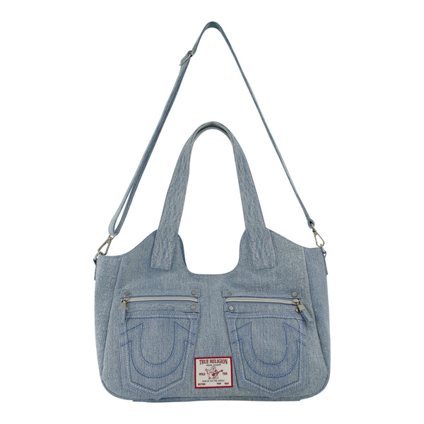 Concept One True Religion Horseshoe Stitch Denim Satchel Denim