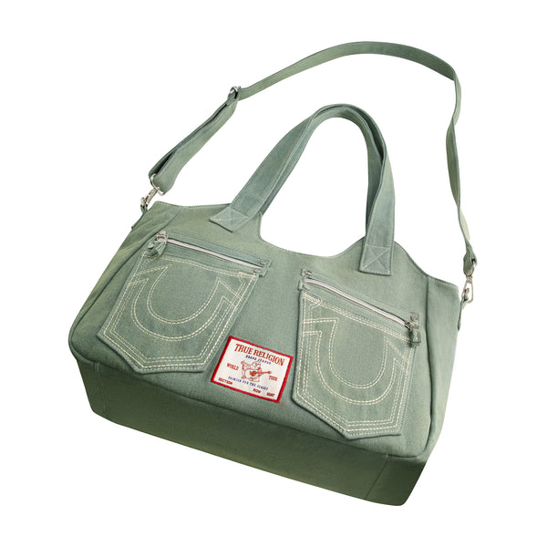 Concept One True Religion Horseshoe Stitch Sage Satchel