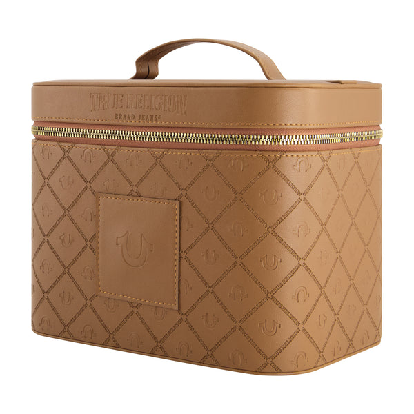 Concept One True Religion Large Cosmetic Case With Mirror BROWN/NATU