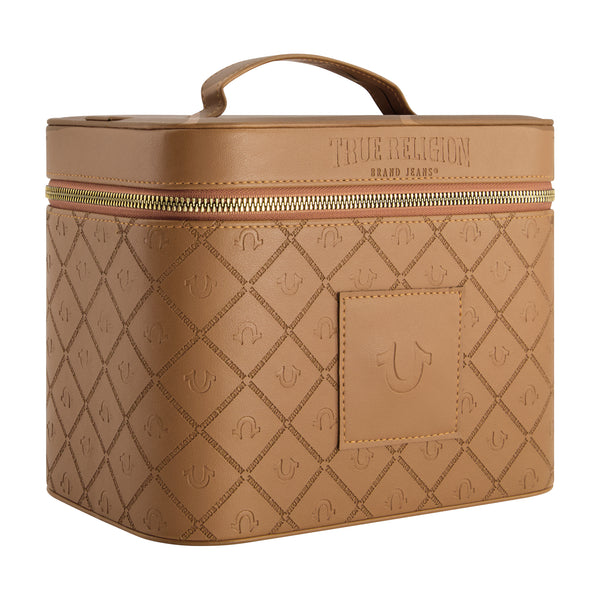 Concept One True Religion Large Cosmetic Case With Mirror BROWN/NATU