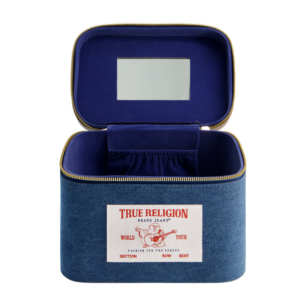 Concept One True Religion Large Denim Cosmetic Case With Mirror DENIM