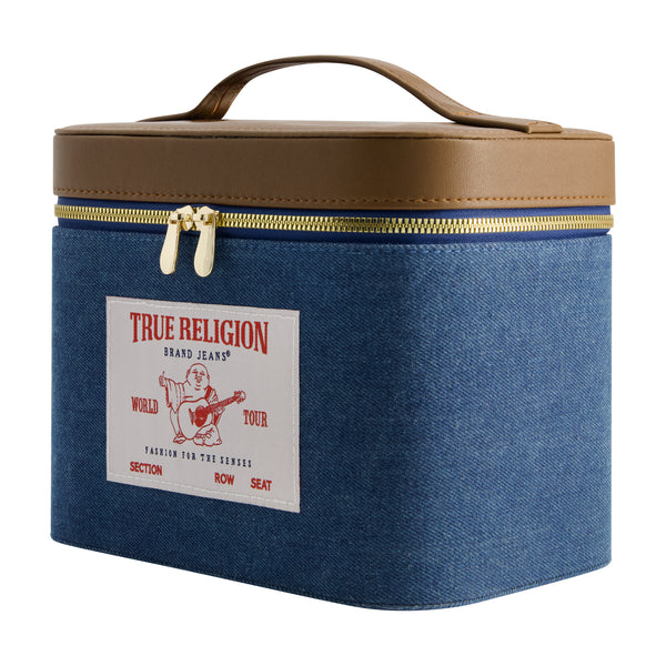 Concept One True Religion Large Denim Cosmetic Case With Mirror DENIM