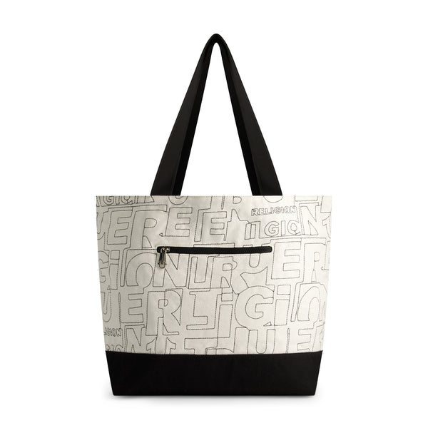 Concept One True Religion Logo Stitch Large Tote Black