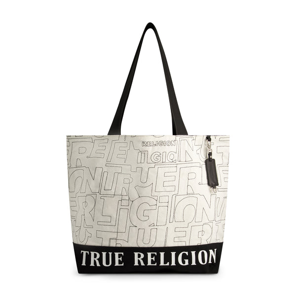 concept one True Religion Logo Stitch Large Tote Black