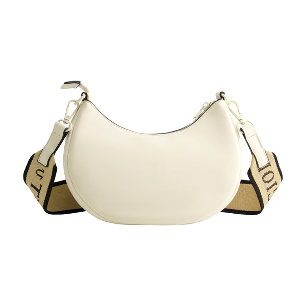 Concept One True Religion Logo Strap Crescent Hobo Ivory
