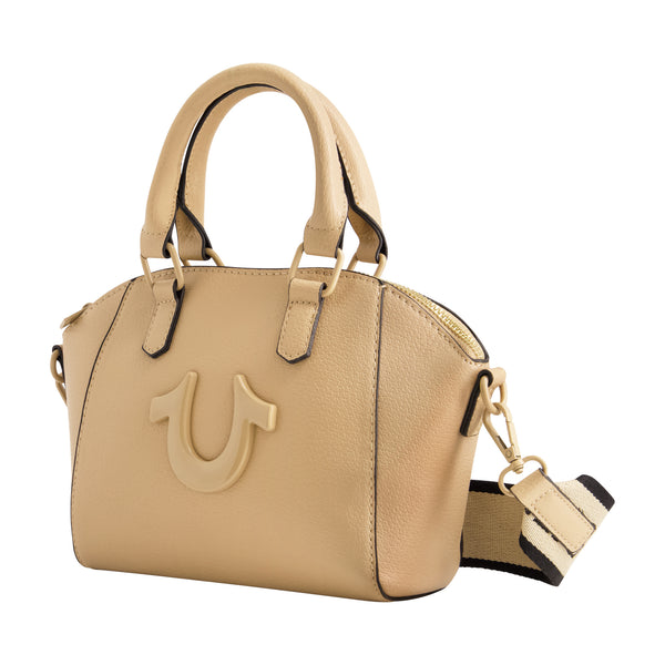 Concept One True Religion Logo Strap Mini Satchel Camel