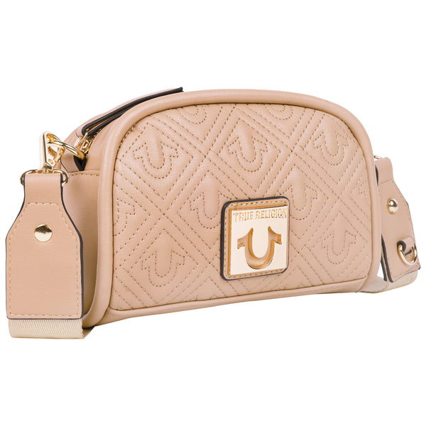 Concept One True Religion Metal Plaque Quilted Crossbody