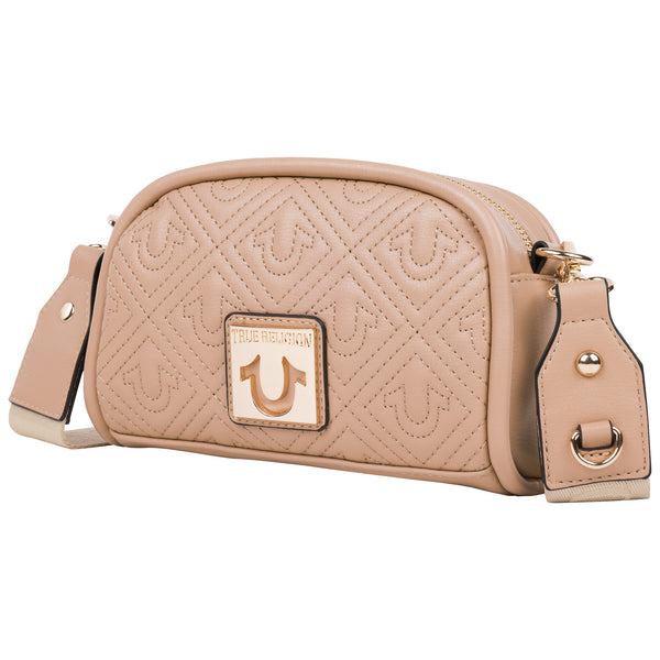 Concept One True Religion Metal Plaque Quilted Crossbody