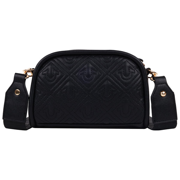 Concept One True Religion Metal Plaque Quilted Crossbody