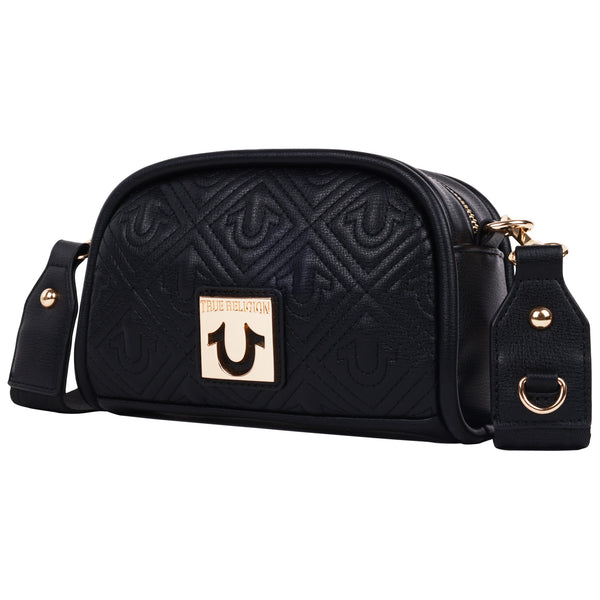 Concept One True Religion Metal Plaque Quilted Crossbody
