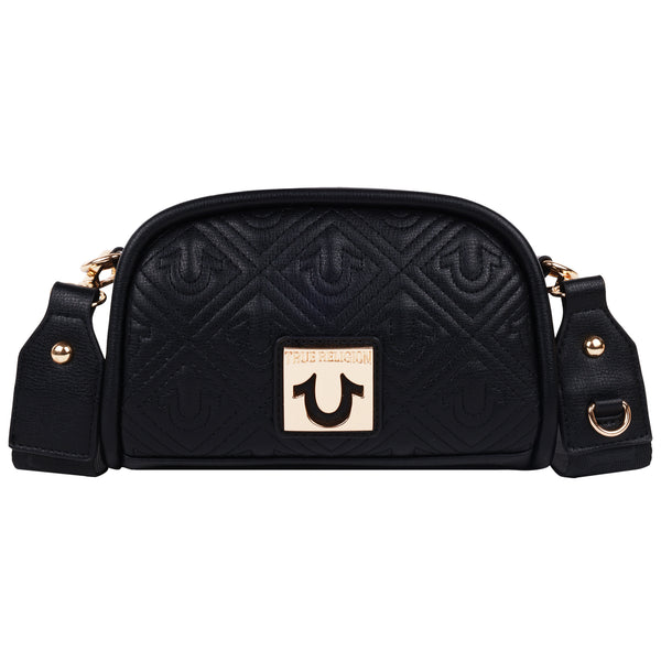 concept one True Religion Metal Plaque Quilted Crossbody