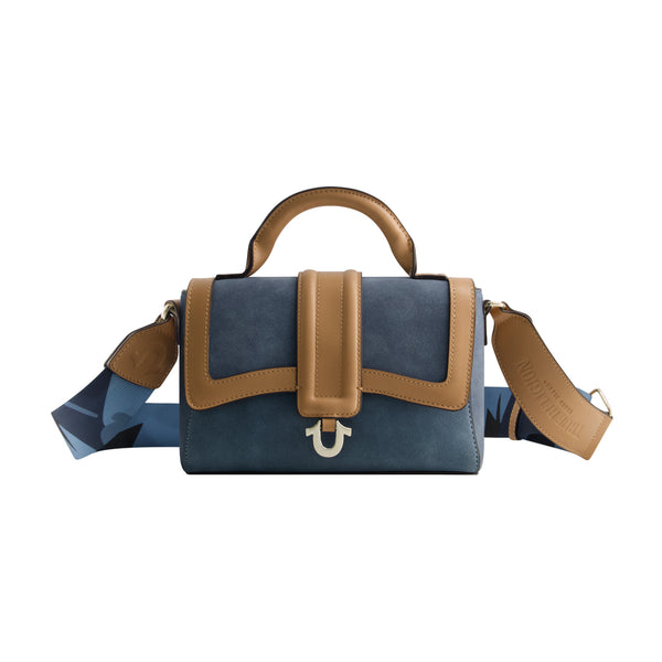 concept one True Religion Mini Camo Strap Satchel BLUE