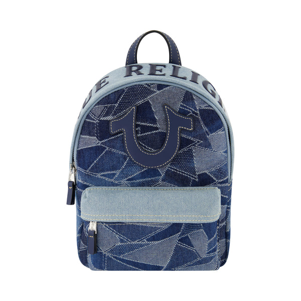 concept one True Religion Mini Denim Logo Backpack Denim Sky