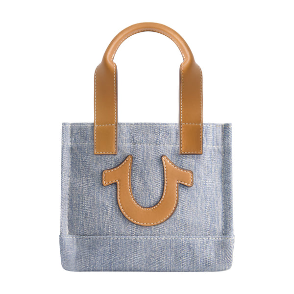 Concept One True Religion Mini Denim Tote Light Blue