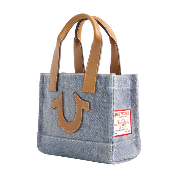 Concept One True Religion Mini Denim Tote Light Blue