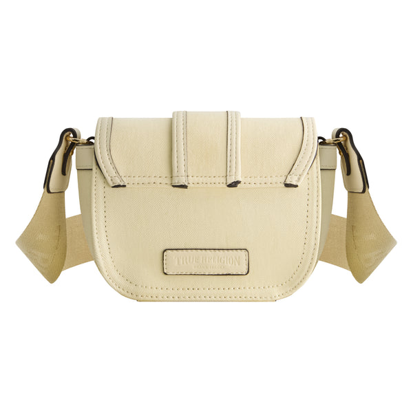 Concept One True Religion Mini Flap Crossbody Bag With Iconic U-Logo BEIGE