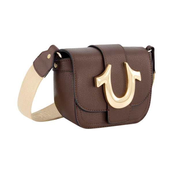 Concept One True Religion Mini Flap Crossbody Brown