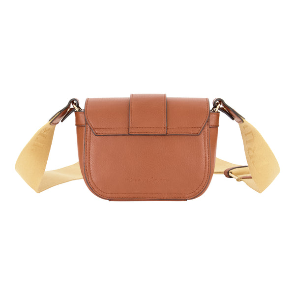 Concept One True Religion Mini Flap Crossbody Cognac