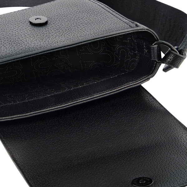 Concept One True Religion Mini Flap Dark Hardware Crossbody Black