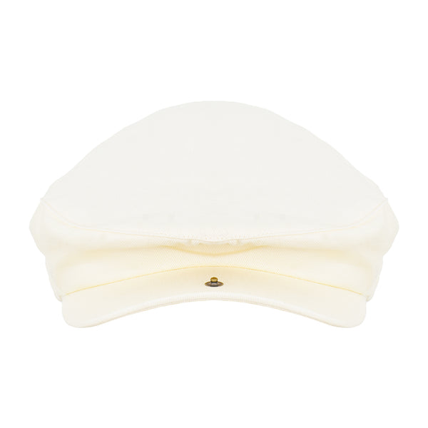 Concept One True Religion Newsboy Ivy Cap With Horseshoe Logo On Back Off White