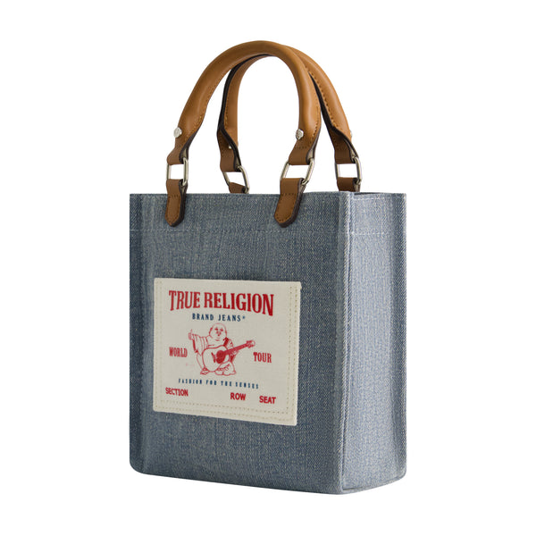 Concept One True Religion North South Buddha Pocket Tote Denim