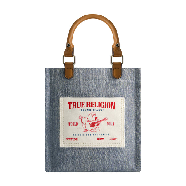 concept one True Religion North South Buddha Pocket Tote Denim