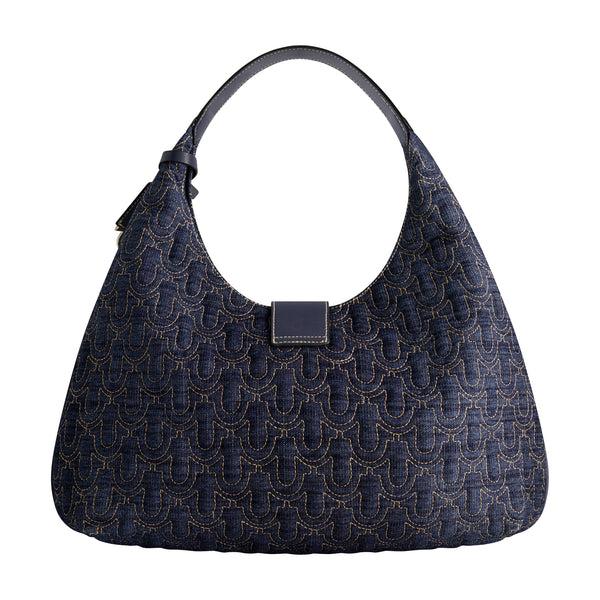 Concept One True Religion Quilted Horseshoe Large Denim Hobo